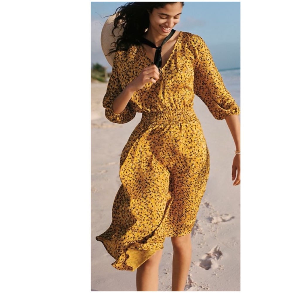 Nwt Anthropologie Marigold MIDI Dress Medium New